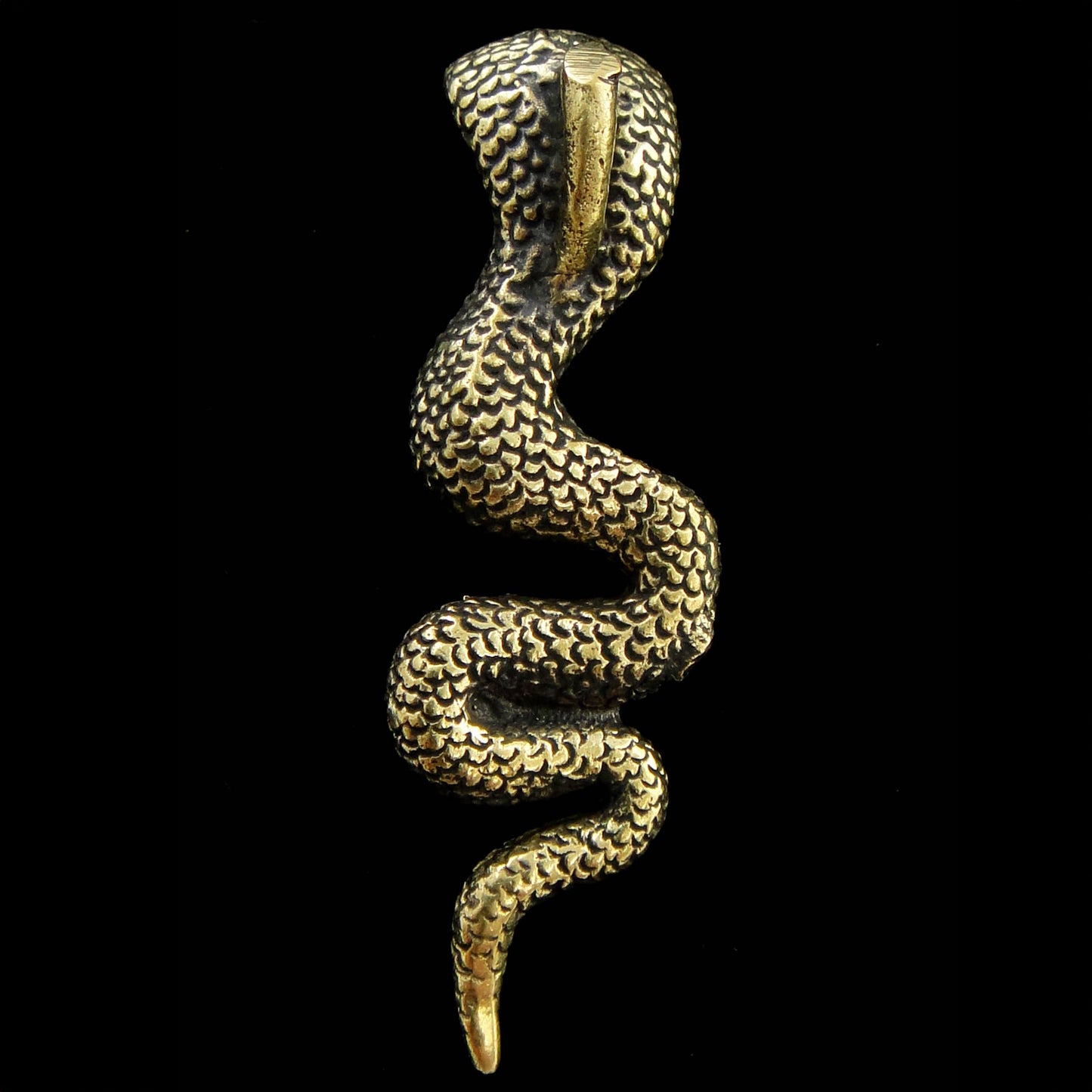 Brass Snake Deity Pendant