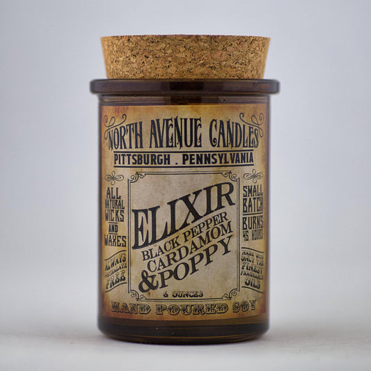 Apothecary Candle - "Elixir" - Pepper, Cardamom, and Poppy