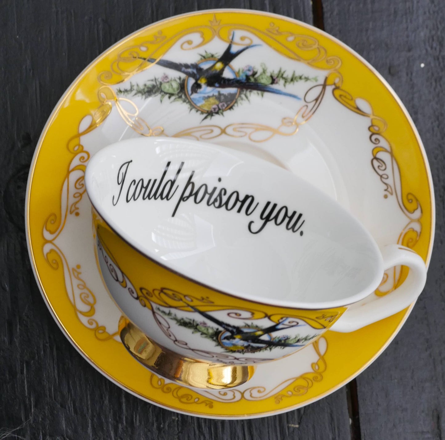 "I Could Poison You" cup and saucer