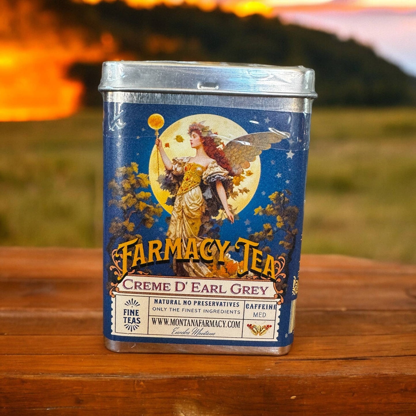 Travel Tea TIN with Angel of Earl Grey Cream Tea bags