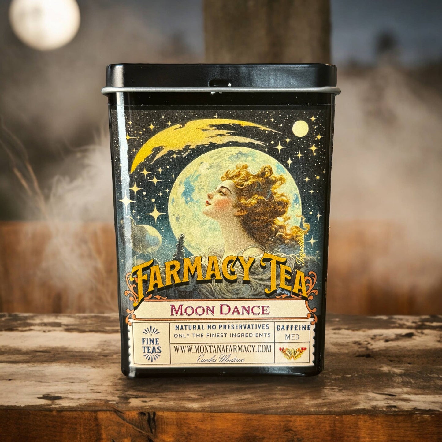 Tea Tin pocket/ travel with Moondance Iced w ine tea bags