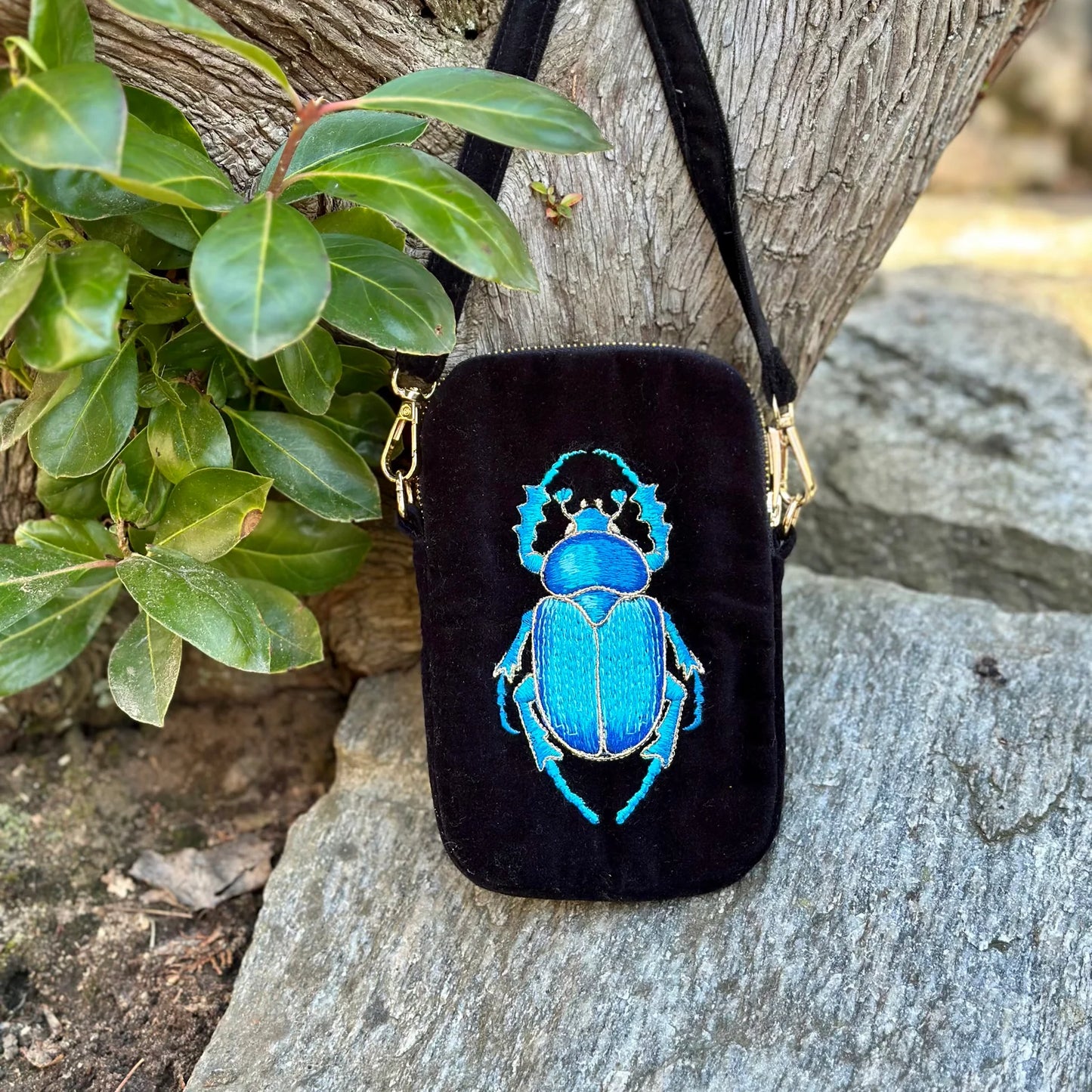 The Guardian Embroidered Cross-Body from Myth & Thread
