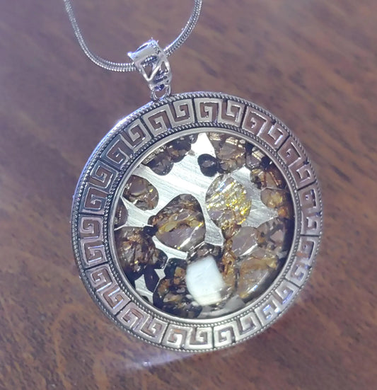 Seymchan Pallasite Meteorite Pendant